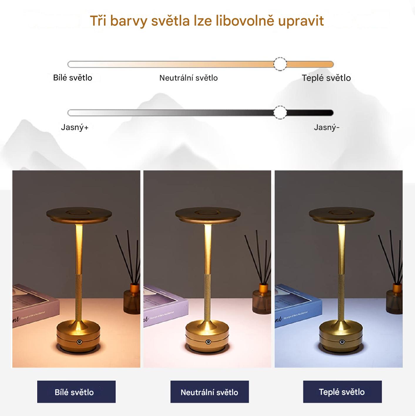 Mqqhot Bezdrátová ochrana očí Energeticky úsporná stolní lampa Noční světlo