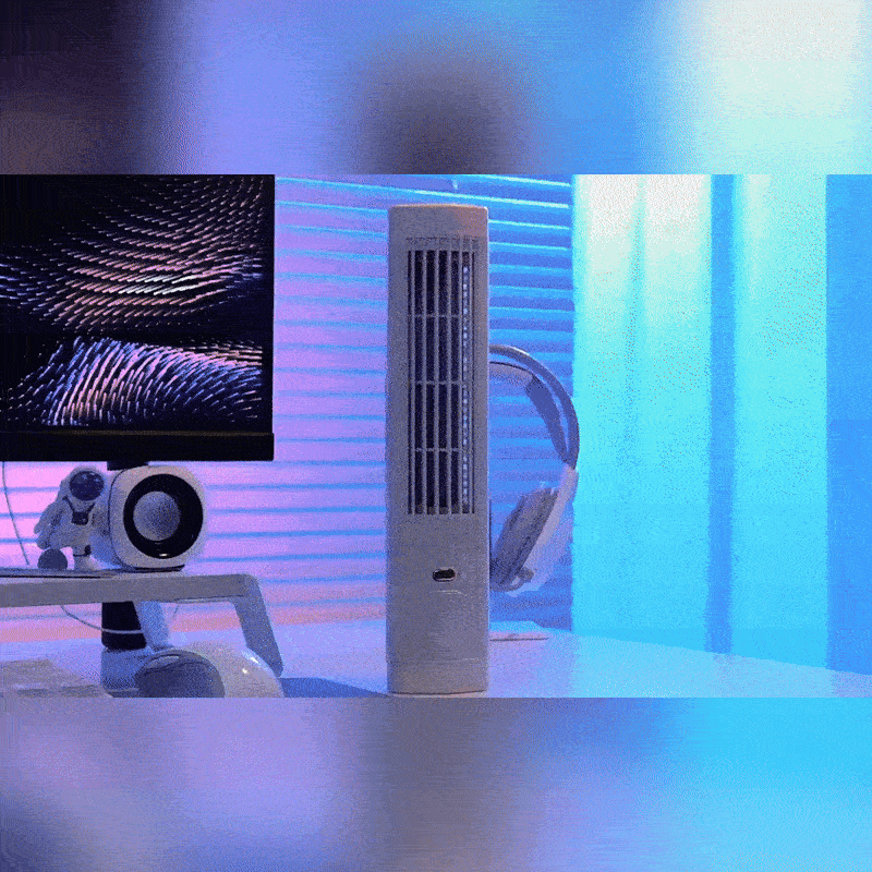 Mqqhot přenosný chladicí ventilátor,Přenosný ventilátor klimatizace s chladicím ventilátorem s velkou rychlostí baterie pro kancelář, kempování a venkovní použití